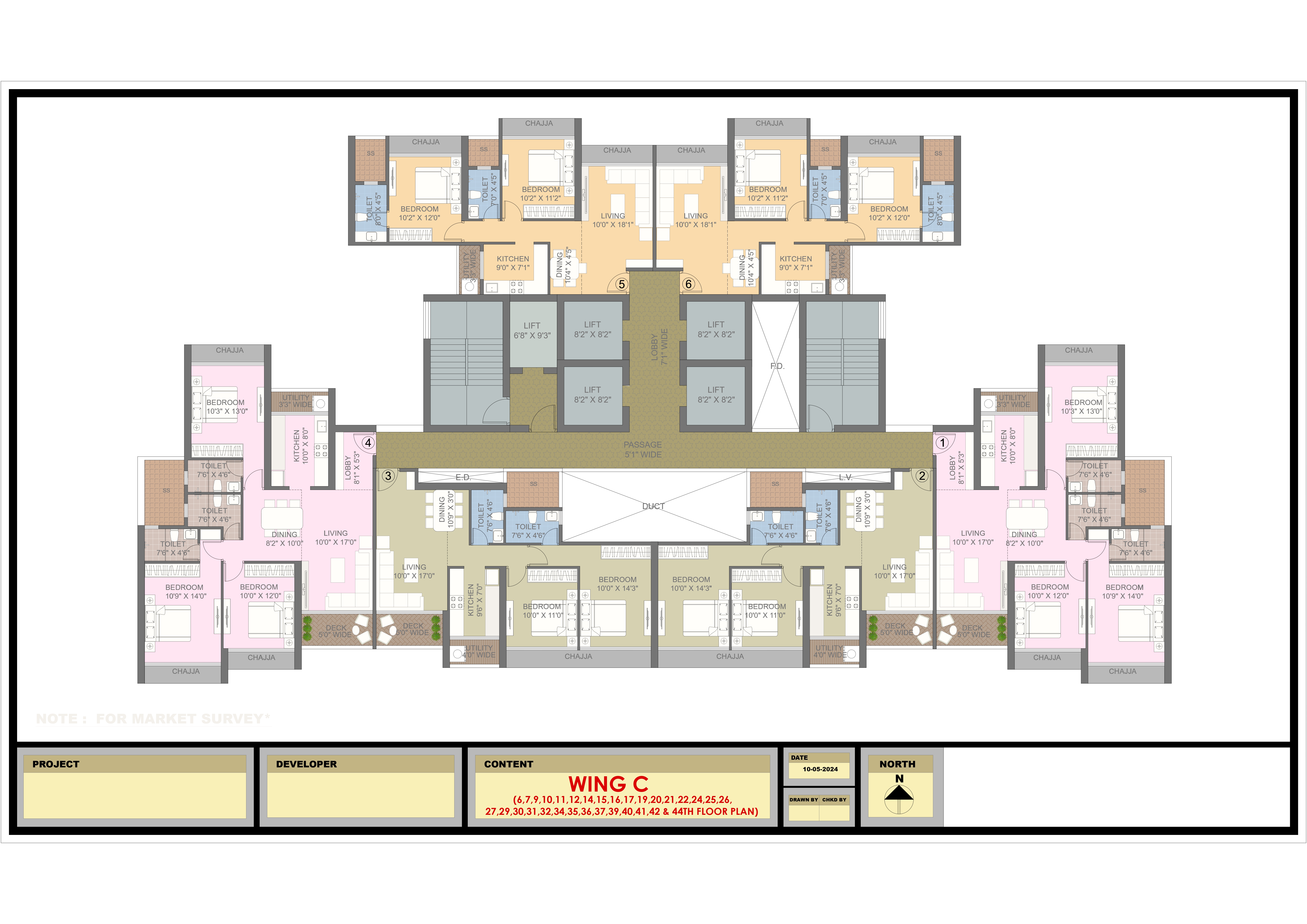 New Palm Beach Map typical plan